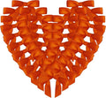 50pcs 1-1/2" Mini Orange Satin Ribbon Bows Without Twist Ties by Micomon