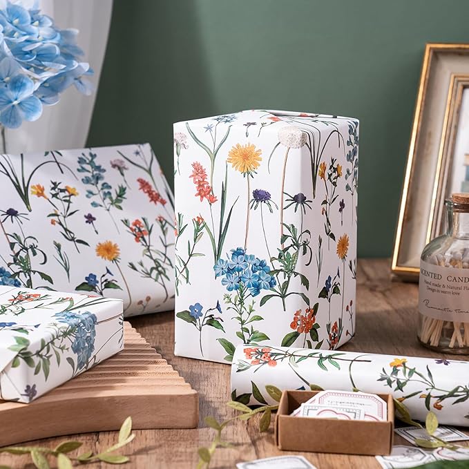 WRAPAHOLIC Floral Wrapping Paper Roll - Image 4