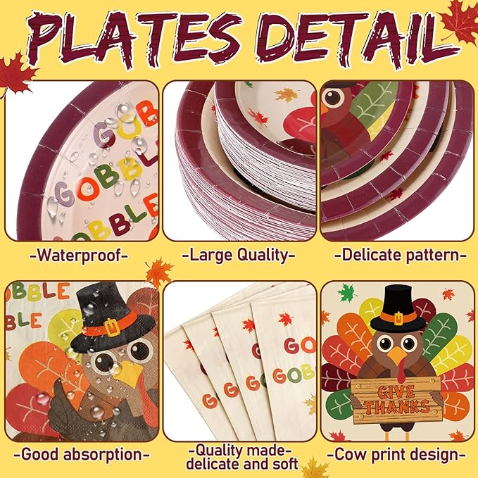 452 Pcs Turkey Thanksgiving Party Supplies - Image 2