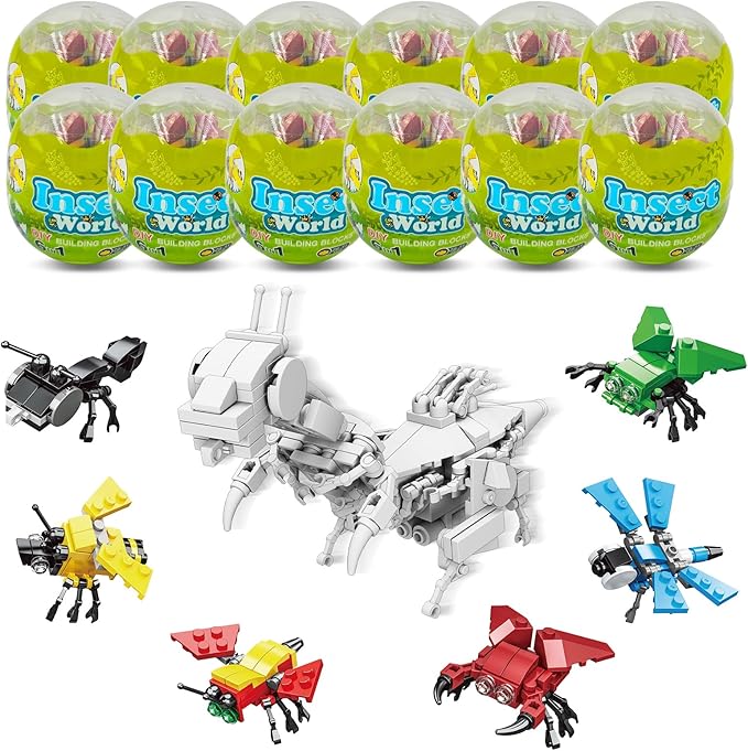 Mini Building Block Sets, 6 in 1 STEM Toys Eggs Building Sets, Party Favors by LEBOCADO