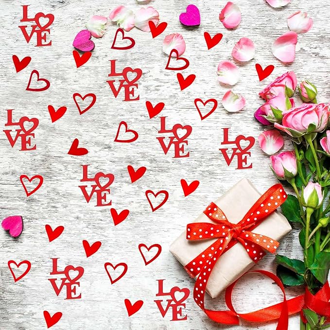200 Pcs Red Heart Paper Confetti Love Confetti - Image 5