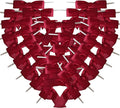 3-1/2" Burgundy Satin Ribbon Bows by Micomon