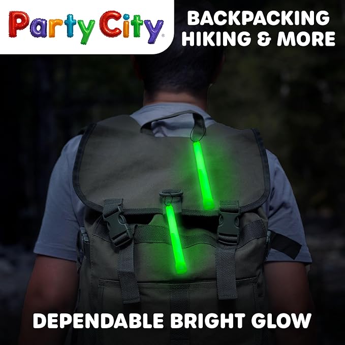 Party City Green Glow Sticks Bulk Pack 6”- 50pk Glow in the Dark Sticks - Image 7