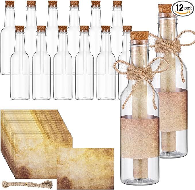 Baderke 12 Pcs 5.6 oz Message Bottles by Baderke