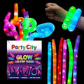 Party City 6pk LED Light Up Pop Tubes 25”- 3 Mode Stretchy Tubes LED Light Up by PartyCity