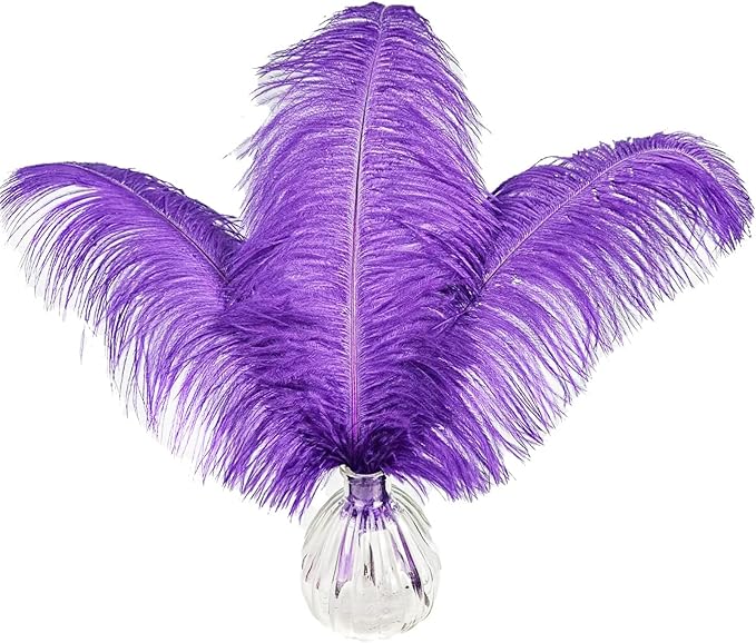 Happy Feather 16-18 inch Purple Ostrich Feathers Craft by SupplyHighQualityFeathers