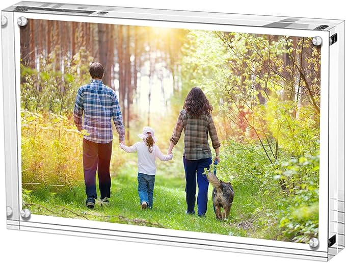 Boxalls 6x8 Inches Acrylic Picture Frame, Double Sided Clear Frameless Photo by BOXALLS