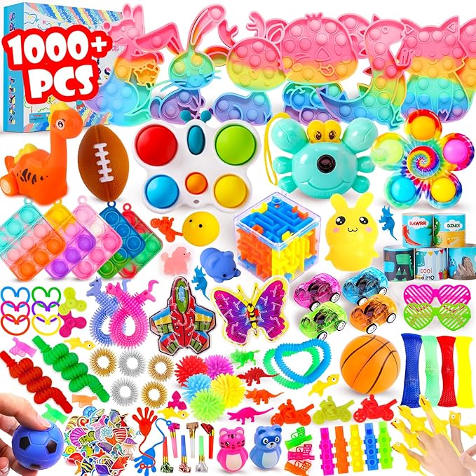 1000Pcs Fidget Toys Pack, Bulk Party Favors by DKZ