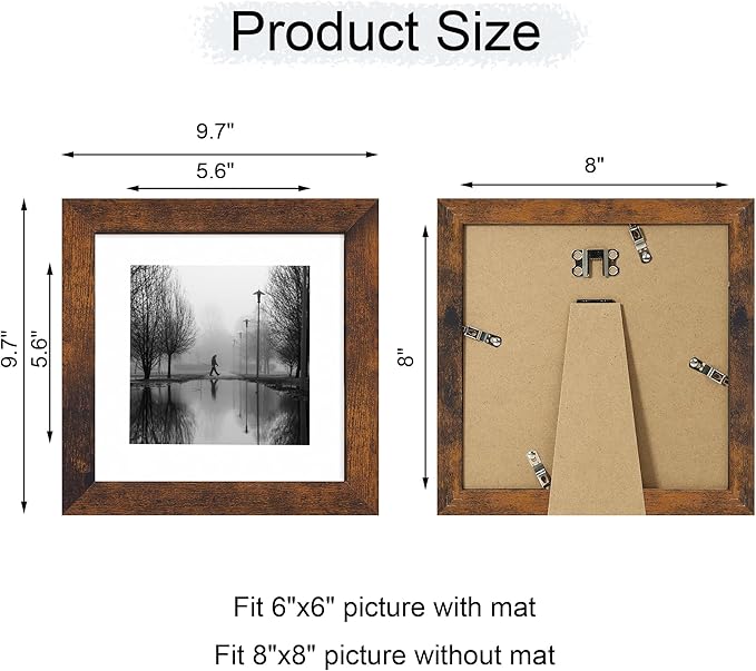 8x8 Picture Frame Set of 4 - Image 4