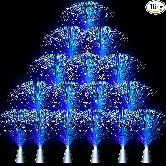 Patelai 16 Pcs LED Fiber Optic Lamp Color Changing Fiber Optic Night Light by Patelai