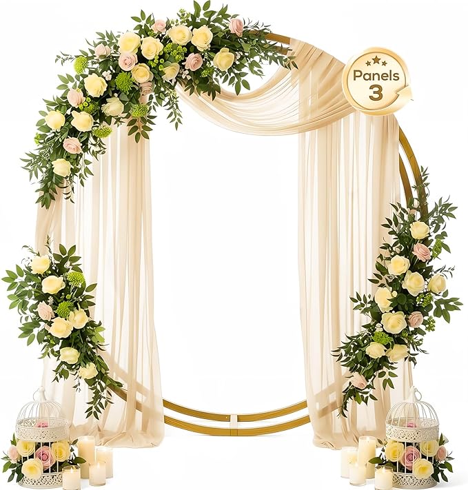Wedding Arch Draping Fabric 29" x 19Ft Sheer Drapes by IONTACH