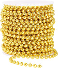 Faux Gold Pearl Beads Garland - 6mm Christmas Tree Beads 22 Yards Spool Pearl by YAXINRUI