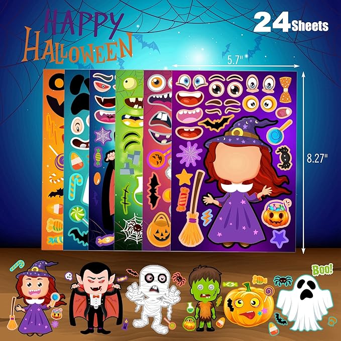 24 Sheets Halloween Stickers, Make Your Own Halloween Stickers - Image 2