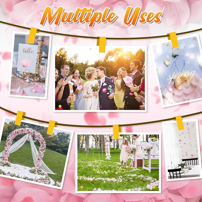 300 PCS Real Pink Dried Rose Petals Confetti - Image 6