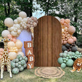 Wood Arch Cover 6.6ft Arch-Backdrop-Cover Jungle Theme Arched Stand Covers by SOMUAUY