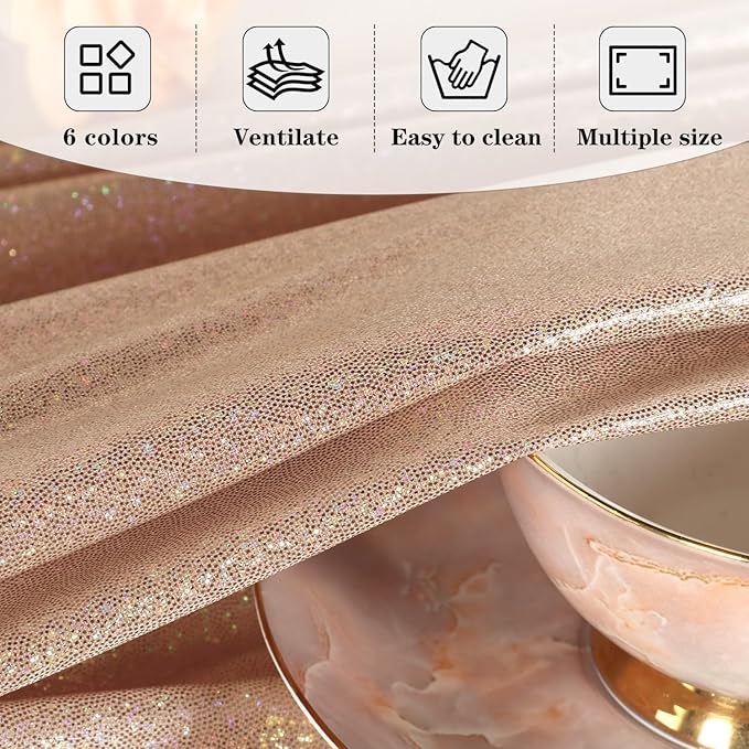 Fitable Rose Gold Sequin Tablecloth - Image 5