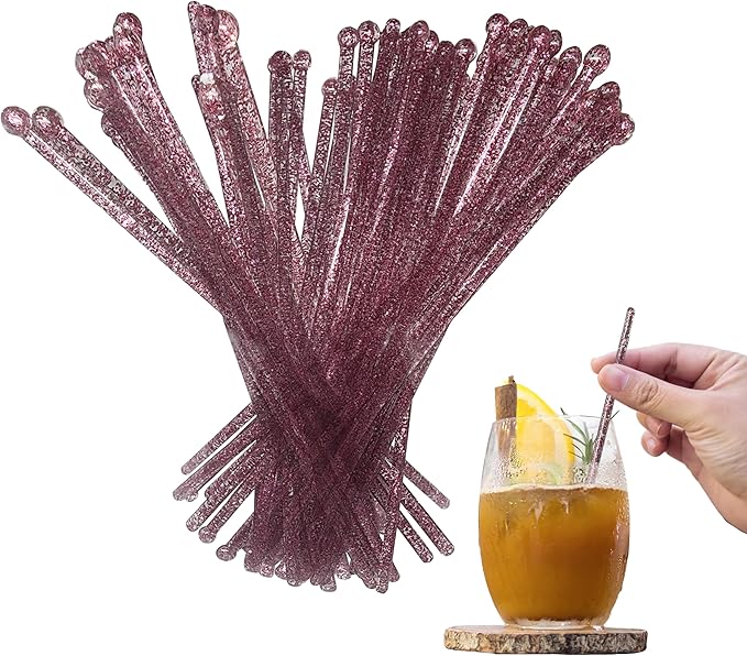 Coffee and Cocktail Stirrers, Reusable Plastic Drink Stirrer Sticks, 100 Ball by RoyerCorporation