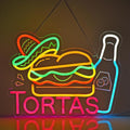 CNBEYOUNG Tortas Neon Sign, Neon Lights Hanging Wall Art Decoration by CNBEYOUNG