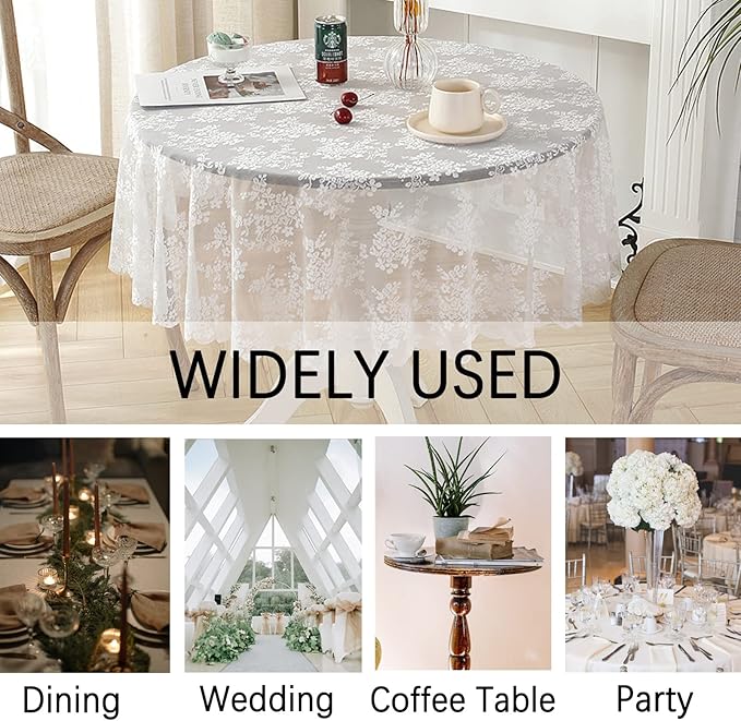 Jeloris Round Lace Tablecloth - Image 6