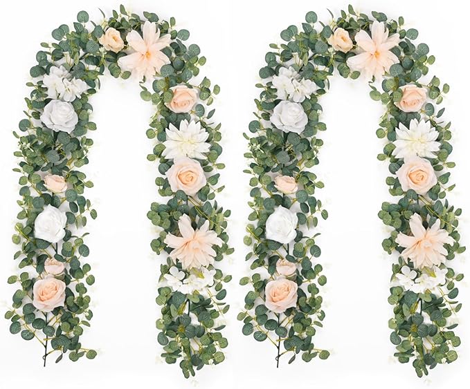 Waipfaru 2Pcs 6.07Ft Eucalyptus Greenery Garland by Waipfaru