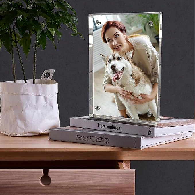 8x10 Inches Acrylic Picture Frames 1 Pack, Double Sided Magnetic Photo Frames - Image 6