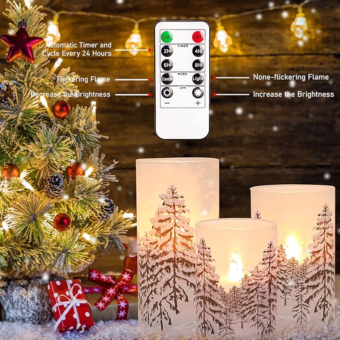 Silverstro Christmas Tree Flameless Candles - Image 3
