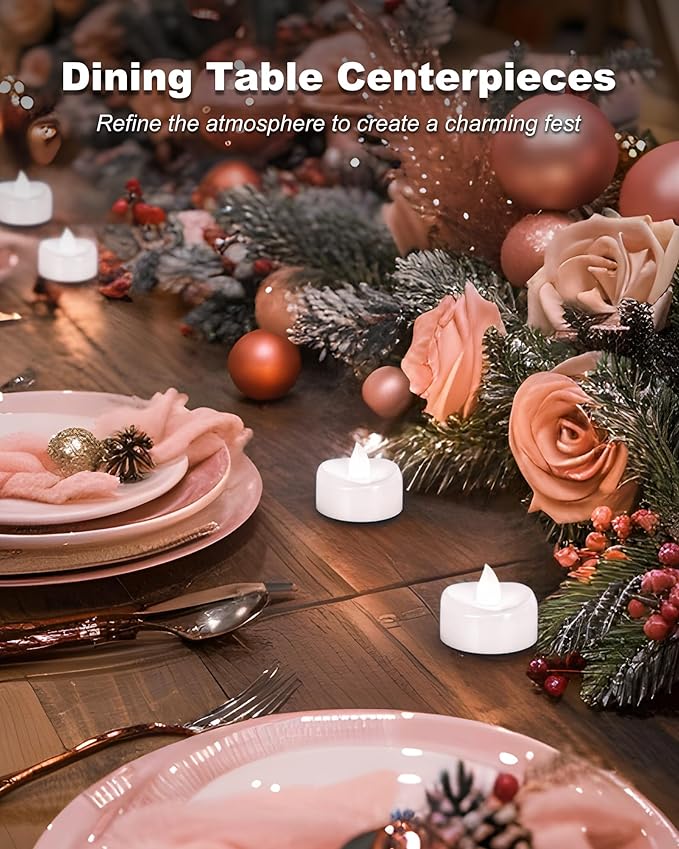 Remote Candles, 400+Hours Remote Control LED Tea Lights Votive Candle - Image 6