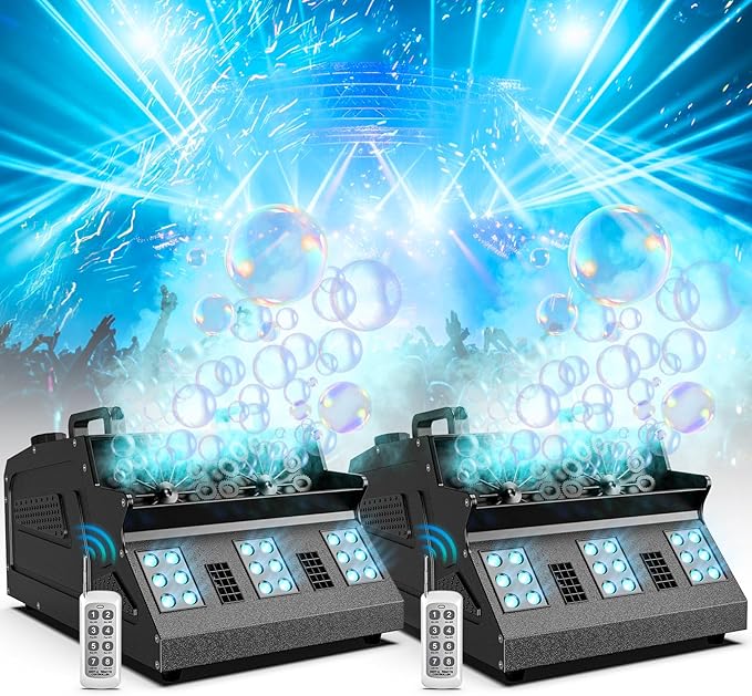 2000W Fog Machine, 3 in 1 Fog Bubble Machine by FANCYBLING