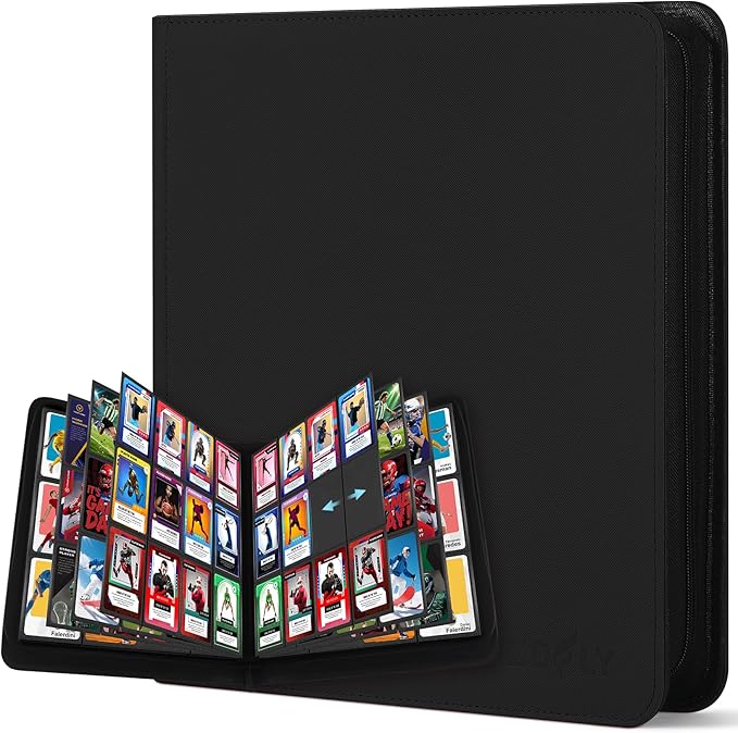 Trading Card Binder 12 Pocket, Zipper Binder Card Album Holds 720 Cards by Zofly