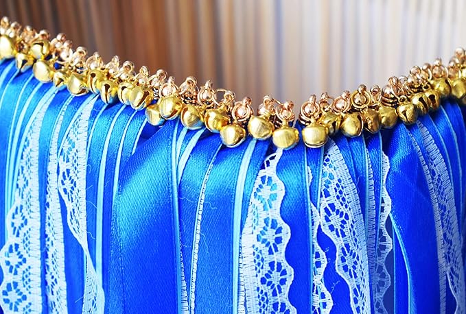 100 Pack Blue Lace Wedding Ribbon Wands Streamers - Image 4