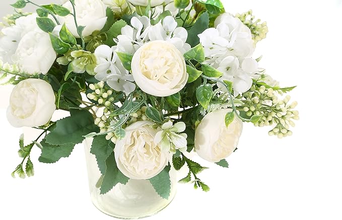 Artificial Flowers Fake Peony Silk Mini Plastic Bridal Flowers - Image 4