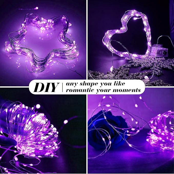 ZGWJ 12 Pack Fairy Lights Battery Operated, 7ft 20 Mini LED Fairy String Lights - Image 4
