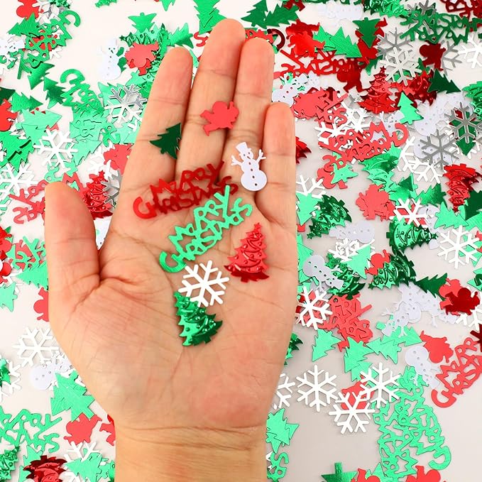 MARFOREVER Christmas Glitter Confetti Table Decorations - Image 3