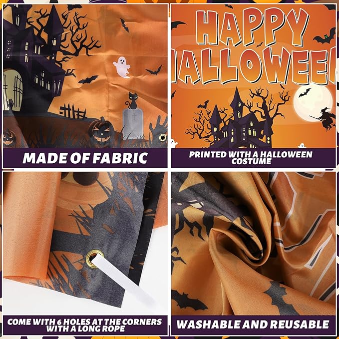 Halloween Photo Booth Props Frame Party Decorations 35 x 73Inch Halloween - Image 3