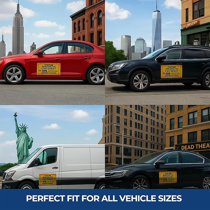 Pack of 2 Custom Car Magnets by DC– Personalized Magnetic Car Signs | Car Door - Image 2