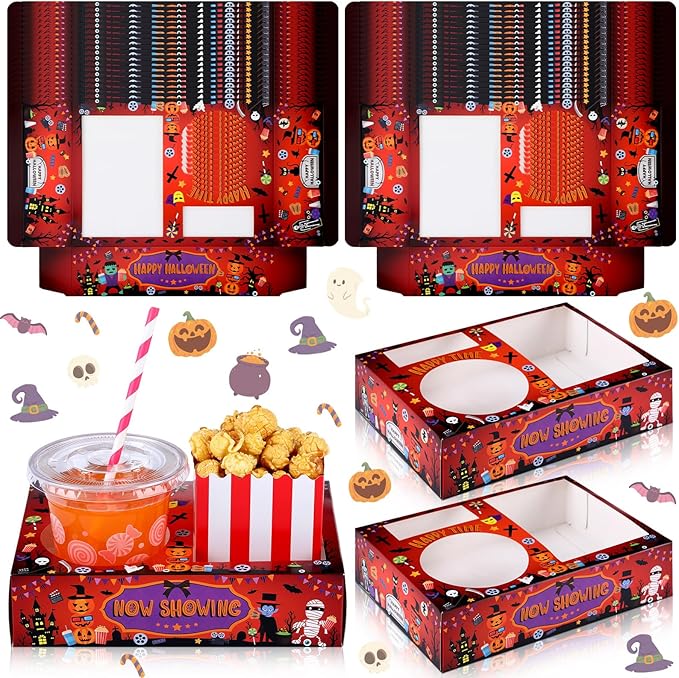 Faccito 36 Pcs Movie Night Snack Trays Movie Theater Snack Boxes Night Supply by Faccito