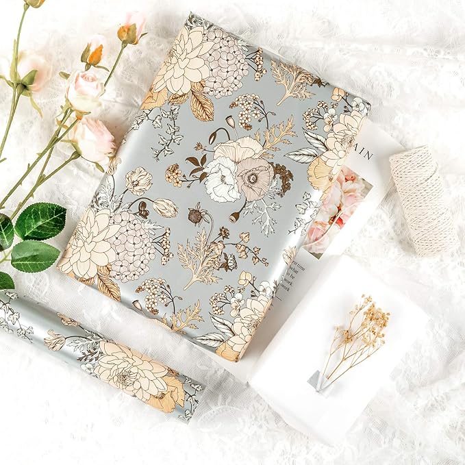 WRAPAHOLIC 30 Inch Jumbo Floral Wrapping Paper - Image 5