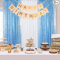 ShinyBeauty Sequin Curtains 2 Panels Baby Blue 4x10ft Shimmer Sequin Backdrop by ShinyBeauty