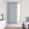 Vision Home Blue Fog Pinch Pleated Semi Sheer Curtains Textured Linen Blended by VisionHome