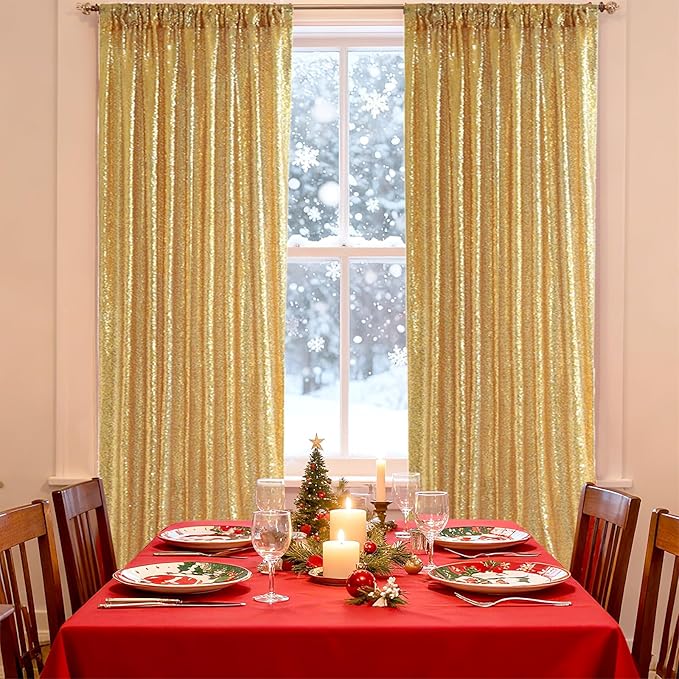 SquarePie Sequin Backdrop Curtain Not See Through Background - Image 2