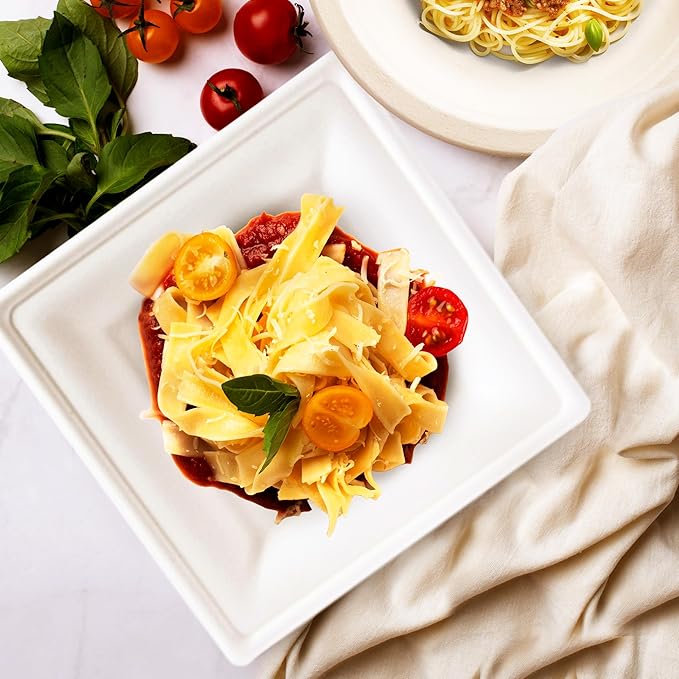 ECO SOUL Compostable Paper Plates 6 Inch Heavy Duty Disposable Dessert Plates - Image 4