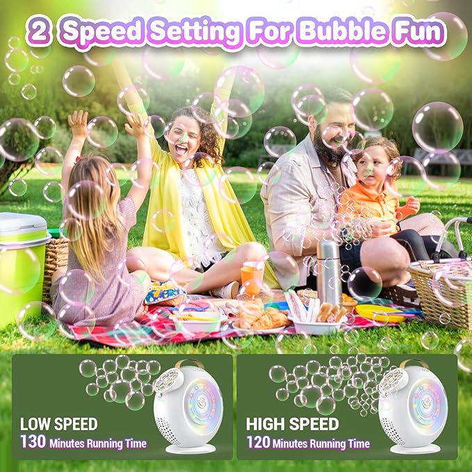 Bubble Machine, Automatic Bubble Maker Rechargeable, 15000+ Big Bubbles per Min - Image 5