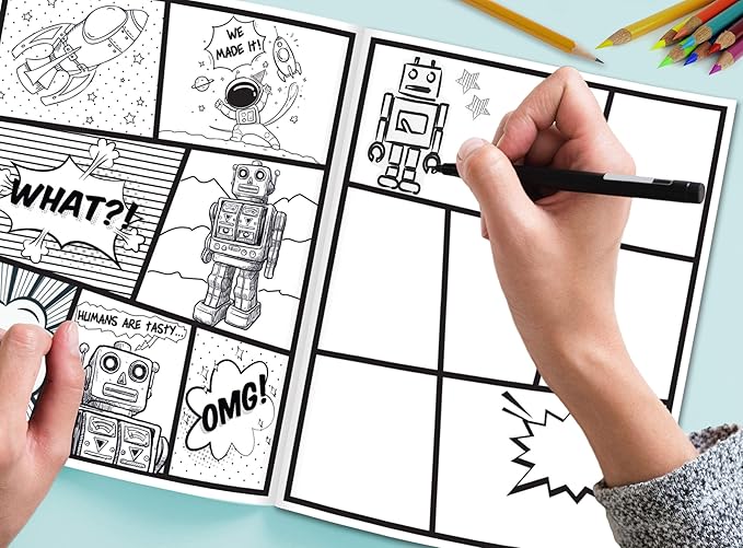 Blank Comic Book | Set of 2 | Create Your Own Comics and Cartoons - Image 3
