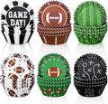 Whaline 600Pcs Football Cupcake Liners 6 Styles Rugby Cupcake Wrappers Baking by Whaline