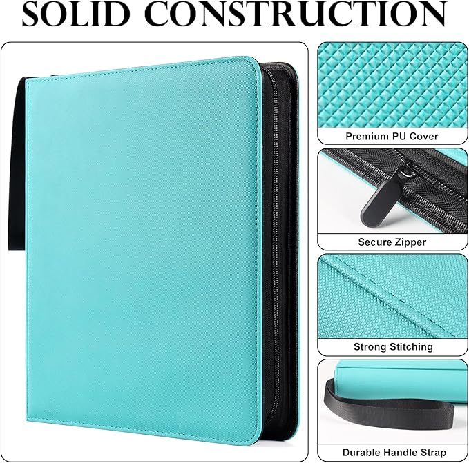 GEAoffice 12 Pocket Card Binder Side Loading Holds 720 Cards, Ringless Trading - Image 3