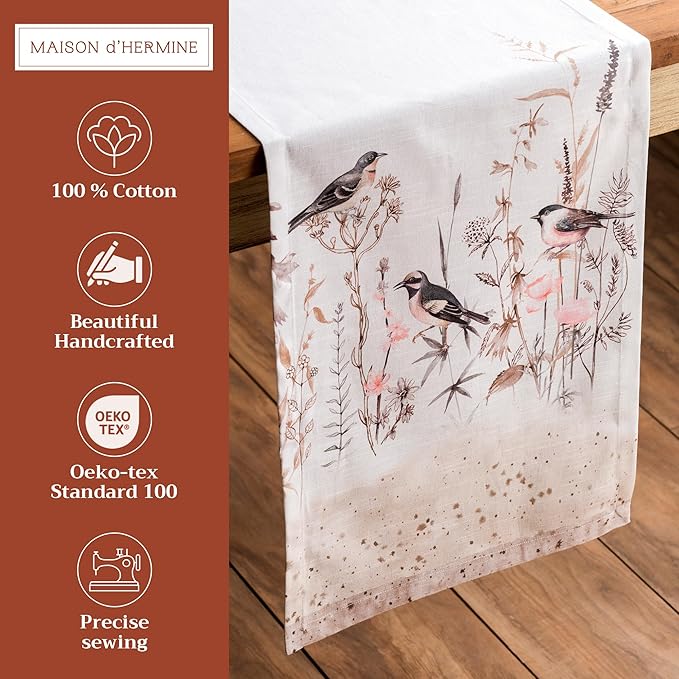 Maison d' Hermine Table runner 100% Cotton Single Layer Table Runners 72 inches - Image 2