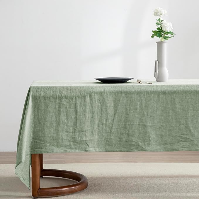EVERLY Linen Rectangle Tablecloths 60x84 Inches by EVERLY
