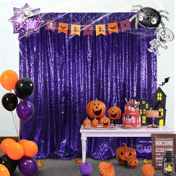 SquarePie Sequin Backdrop Less Transparent Background Sparkly Curtain - Image 7