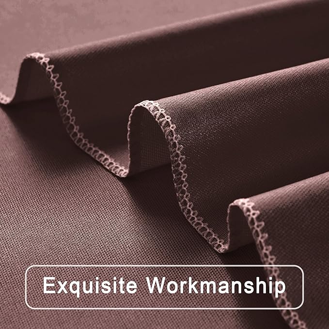 10 ft x 10 ft Wrinkle Free Brown Backdrop Curtain - Image 4