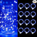 pozzolanas 12 Pack Blue Battery Operated String Lights - 7ft Waterproof Fairy by pozzolanas
